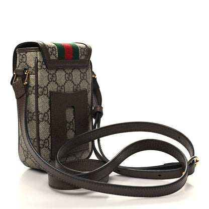 Gucci GG Supreme Monogram Web Ophidia Phone Crossbody Bag Beige New Acero 3 of 11
