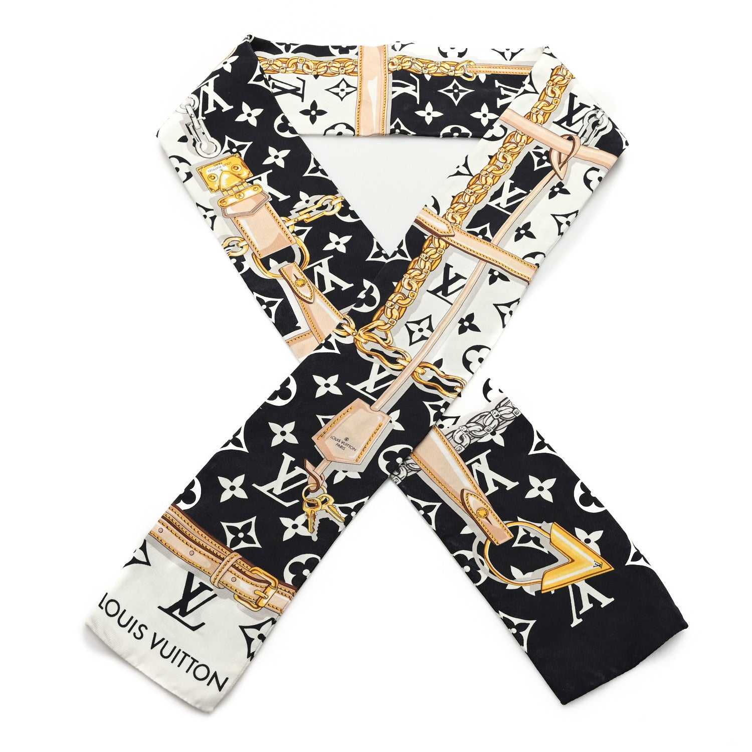 Louis Vuitton Silk Monogram Confidential Bandeau Black 1 of 3