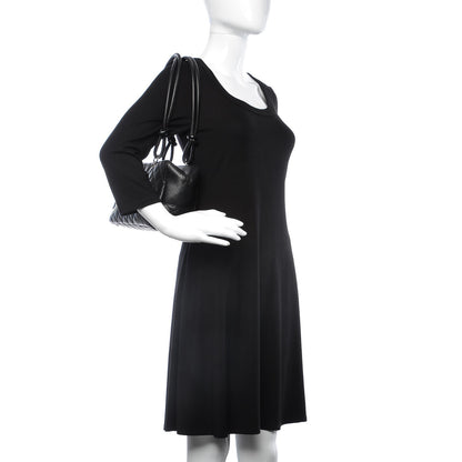Chanel Calfskin Quilted Large Cambon Bowler Black White 2 of 9