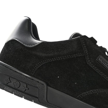 Louis Vuitton Suede Mens LV Trainer Sneakers 8.5 Black 10 of 12