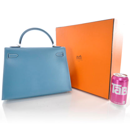 Hermes Box Kelly 32 Blue Jean 4 of 9