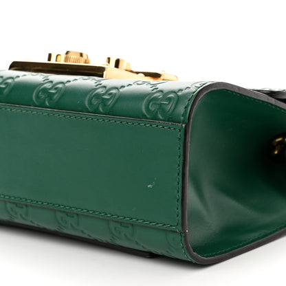 Gucci Guccissima Small Padlock Shoulder Bag Emerald 10 of 12