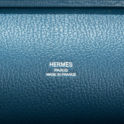 Hermes Taurillon Clemence Jypsiere 28 Bleu Thalassa 6 of 7