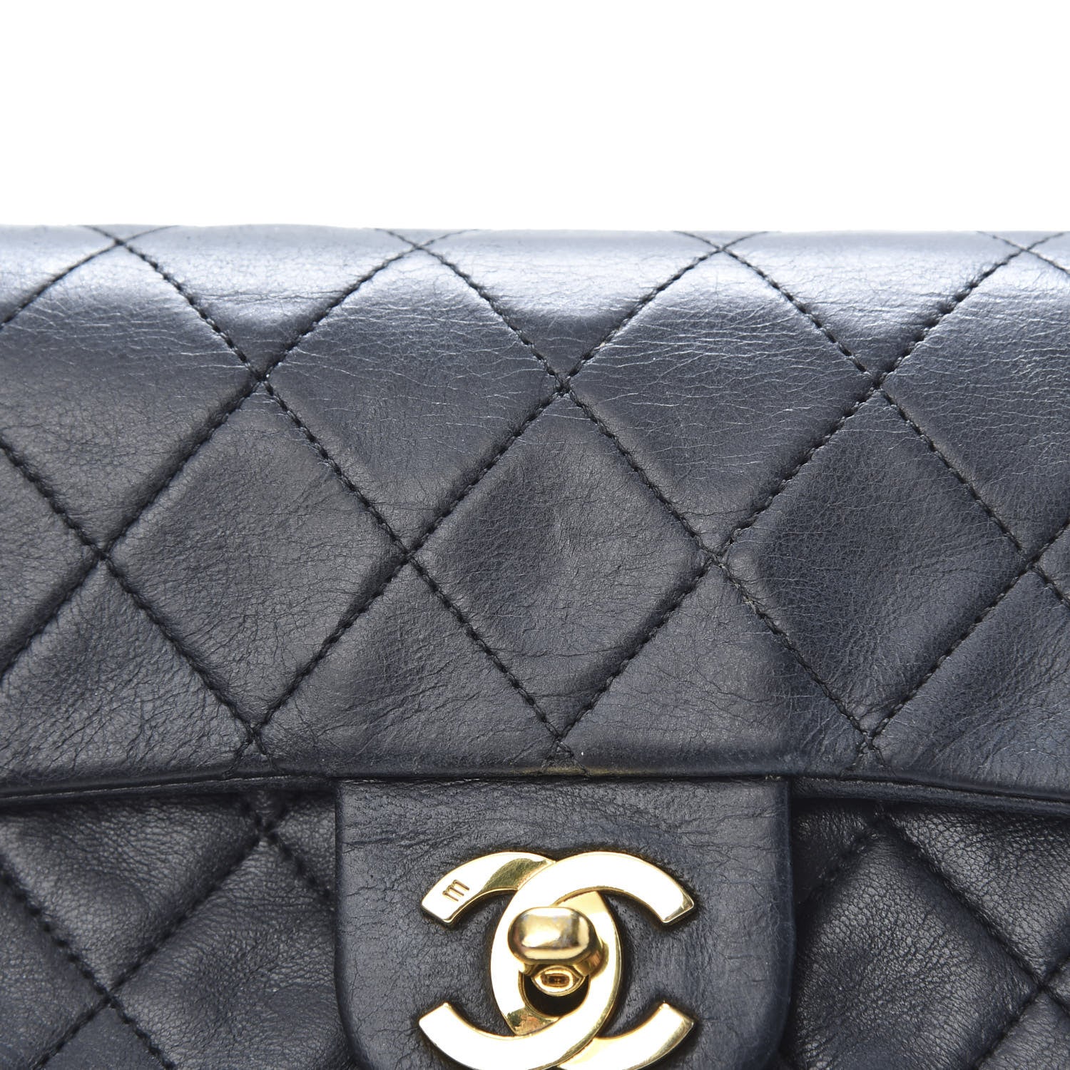 Chanel Lambskin Quilted Mini Square Flap Black 12 of 13