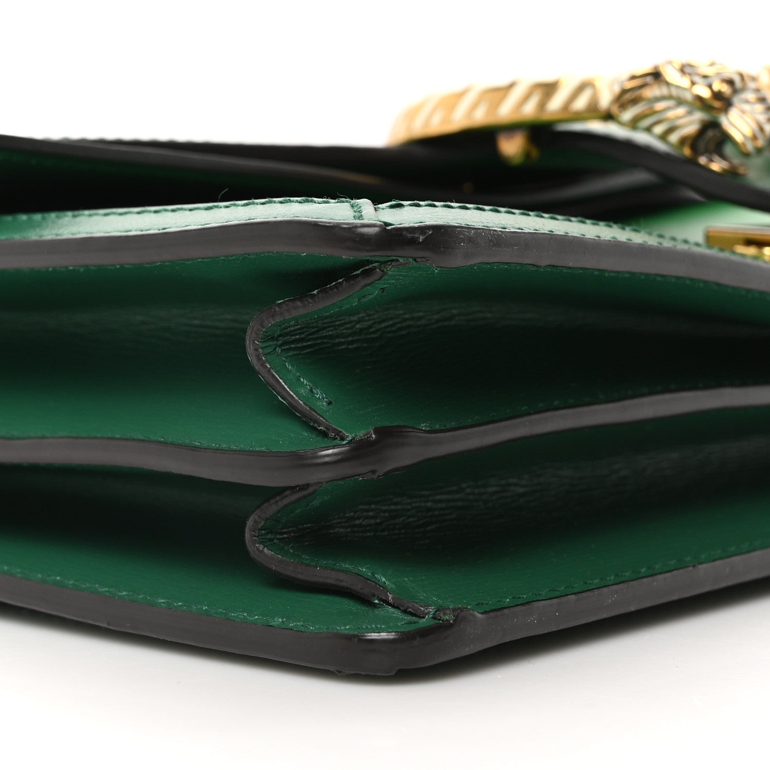 Gucci Azalea Calfskin Enamel Small Dionysus Shoulder Bag New Shamarock Emerald Off White 9 of 10