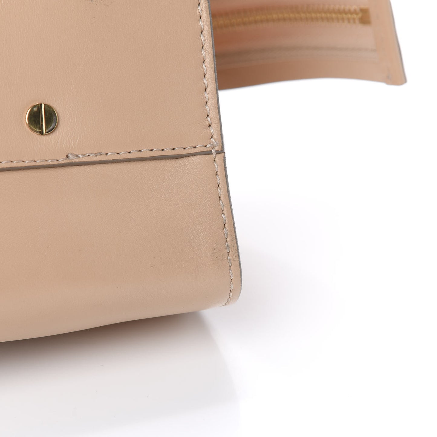 Calfskin Ayers Top Handle Shoulder Bag Beige