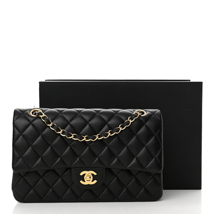 Chanel Lambskin Quilted Medium Double Flap Black 14 of 14