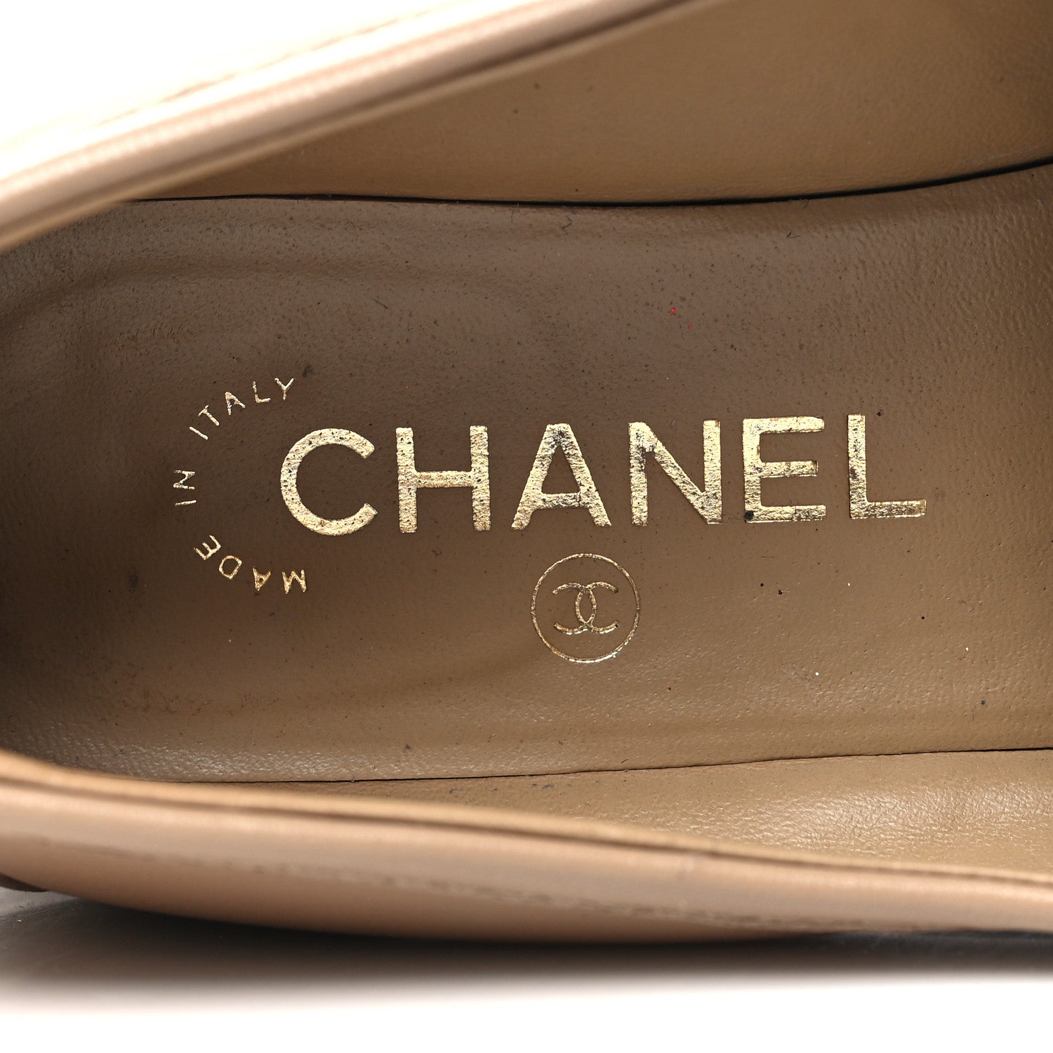 Chanel Lambskin Quilted CC Turnlock Loafers 38.5 Beige 8 of 9