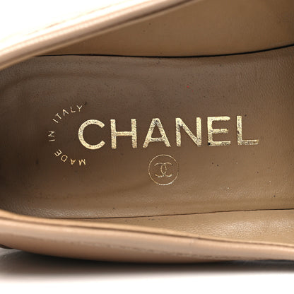 Chanel Lambskin Quilted CC Turnlock Loafers 38.5 Beige 8 of 9