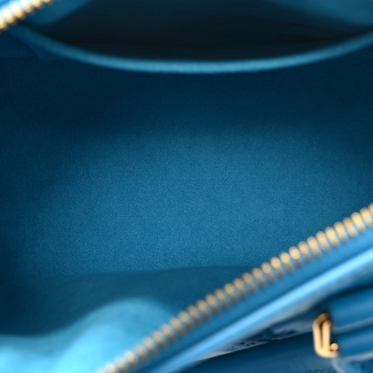 Calfskin Nanogram Embossed Speedy Bandouliere 20 Blue