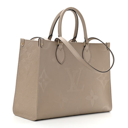 Louis Vuitton Empreinte Monogram Giant Onthego MM Tourterelle 3 of 10