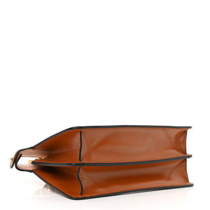 Fendi Vitello King Luxor Shiny Nappa Medium Peekaboo I SEE U East West Satchel Brandy Light Rose 4 of 10