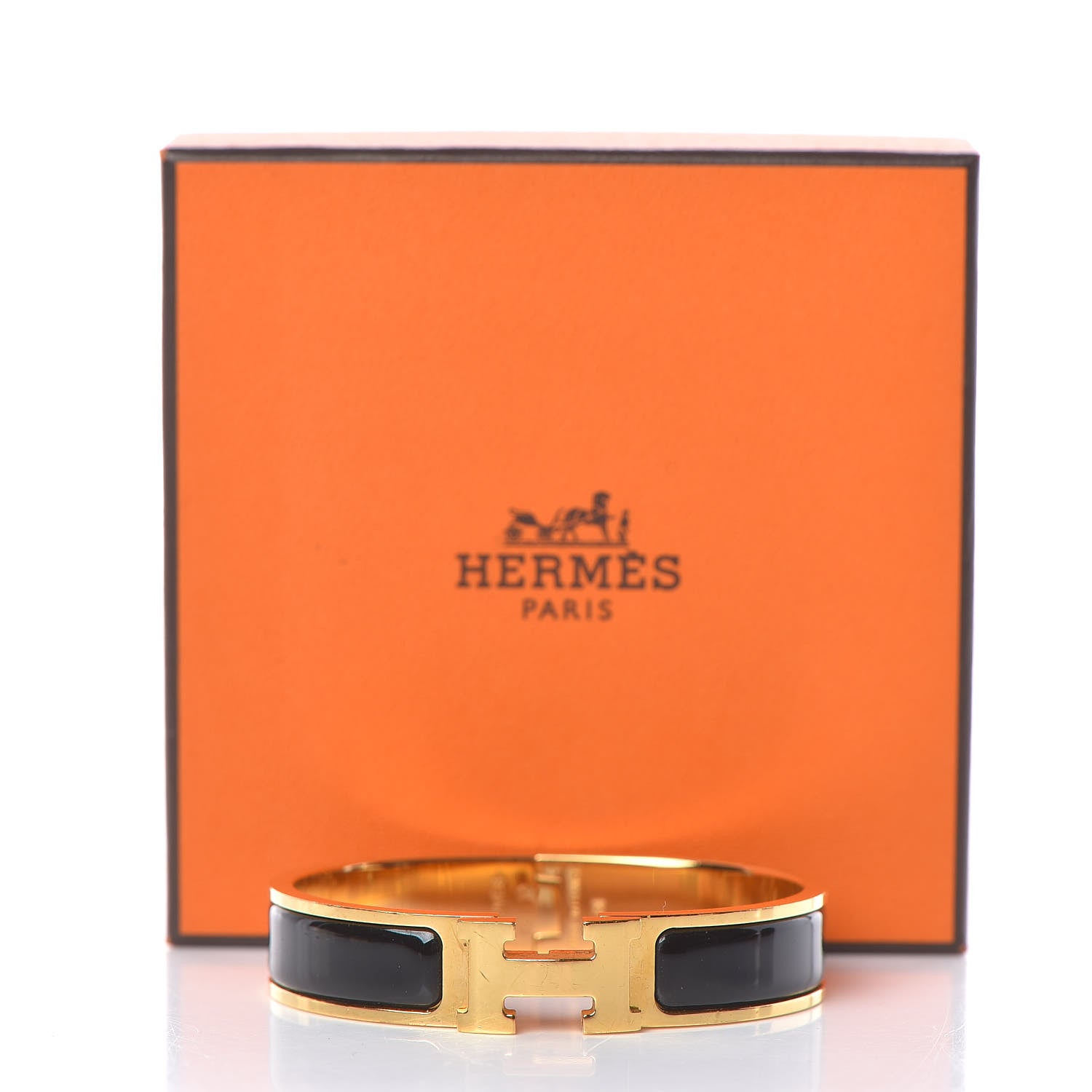 Hermes Enamel Narrow Clic Clac H Bracelet PM Black 6 of 6