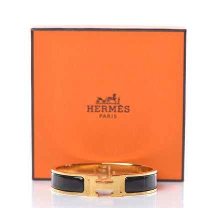 Hermes Enamel Narrow Clic Clac H Bracelet PM Black 6 of 6
