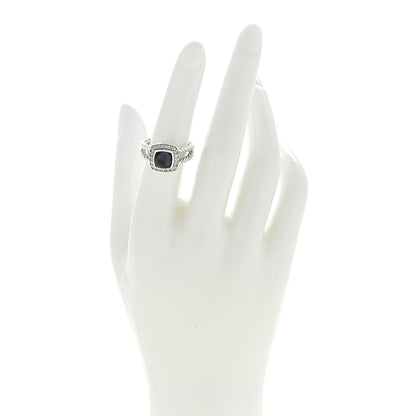 David Yurman Sterling Silver Diamond Black Orchid 7mm Petite Albion Ring 52 6 2 of 4