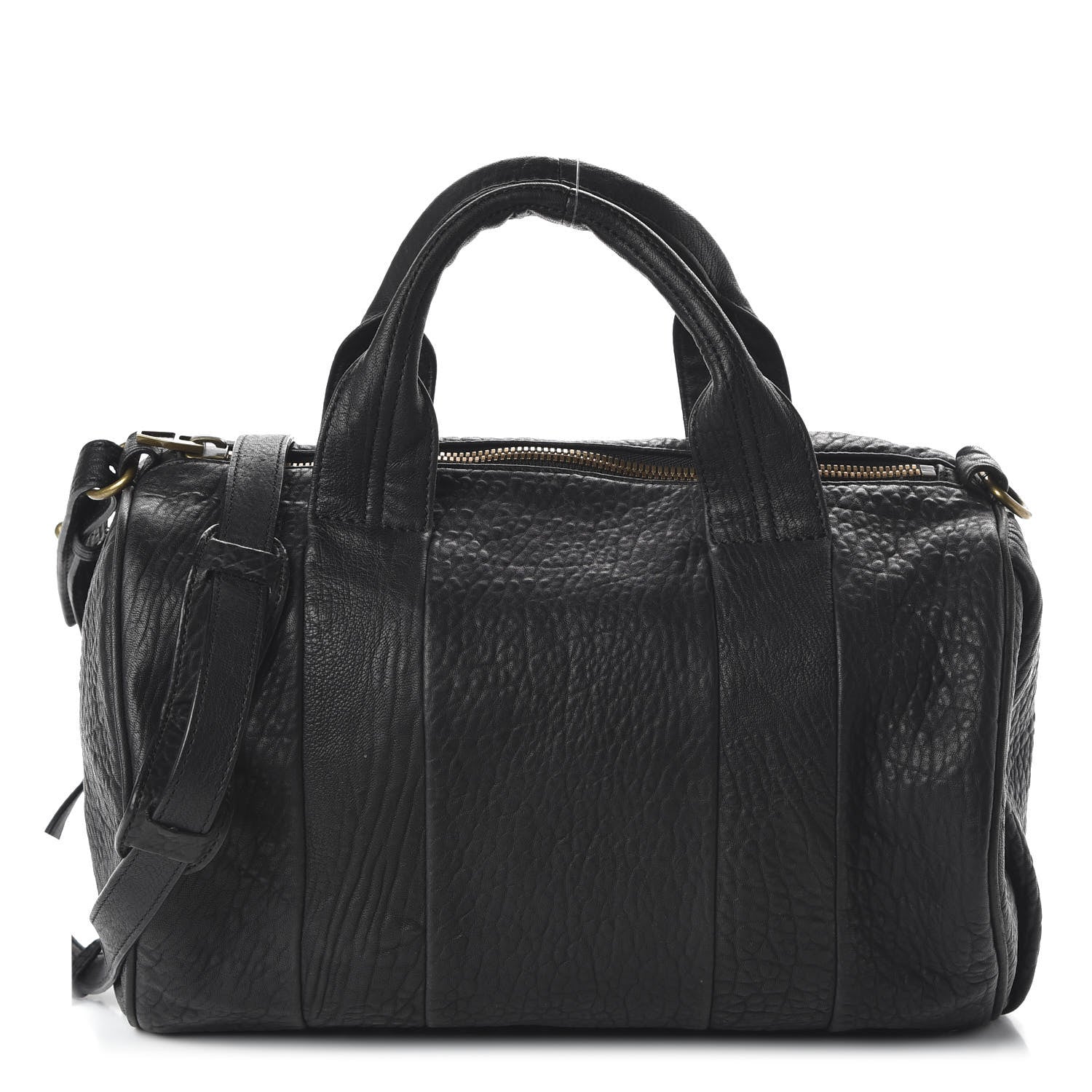 Alexander Wang Pebbled Lambskin Rocco Black Antique Brass Hardware 1 of 9