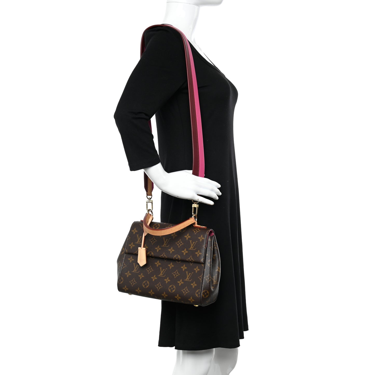 Monogram Cluny BB Bordeaux Fuchsia
