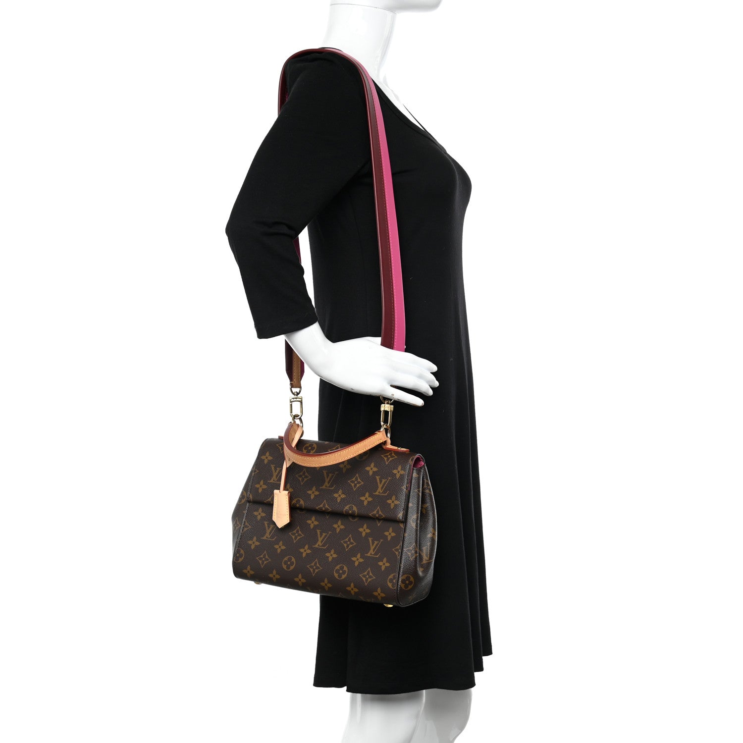 Louis Vuitton Monogram Cluny BB Bordeaux Fuchsia 2 of 12