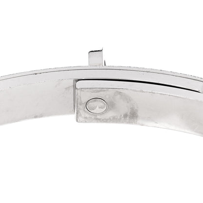Hermes 18K White Gold Diamond PM Kelly Pave Bracelet ST 4 of 4