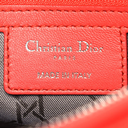 Christian Dior Lambskin Cannage Medium Lady Dior Coral 5 of 11