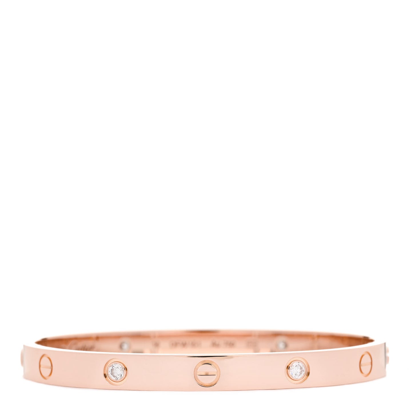 18K Pink Gold 4 Diamond LOVE Bracelet 18