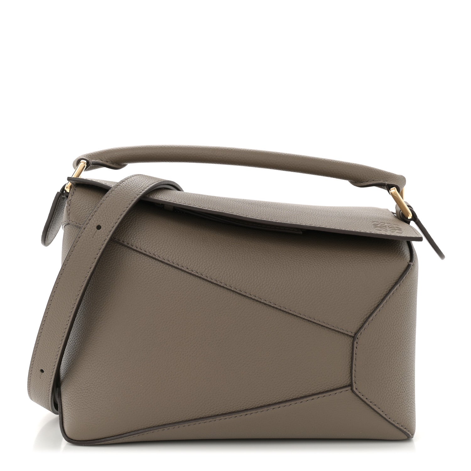 Loewe Soft Grained Small Puzzle Edge Bag Taupe 1 of 11