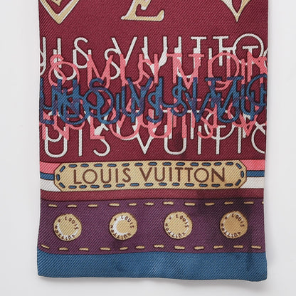 Louis Vuitton Silk Monogram Map Bandeau Prune Petrole 4 of 7