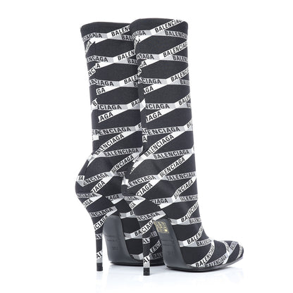 Balenciaga Spandex Losange Monogram 110mm Booties 37.5 Gris Black 4 of 6