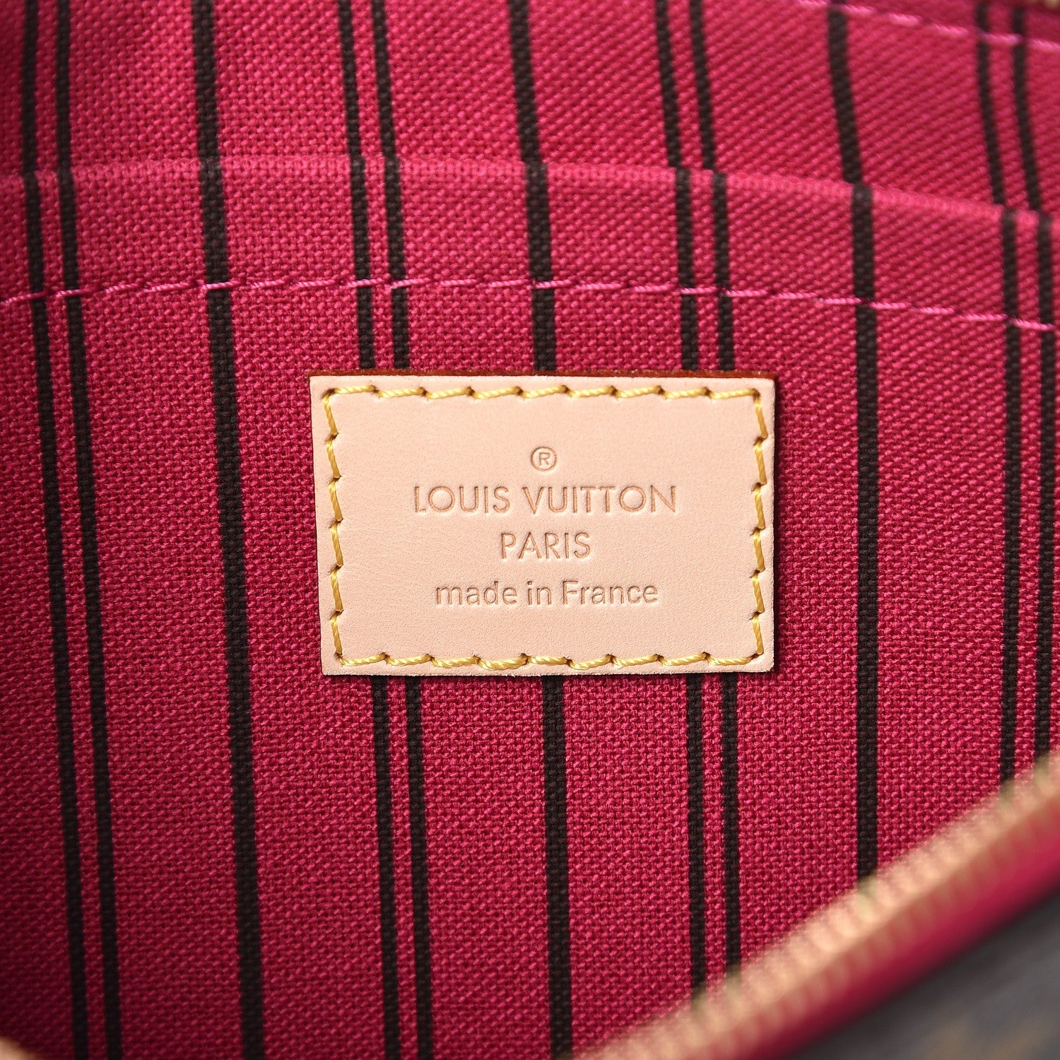 Louis Vuitton Monogram Neverfull MM GM Pochette Pivoine 6 of 7
