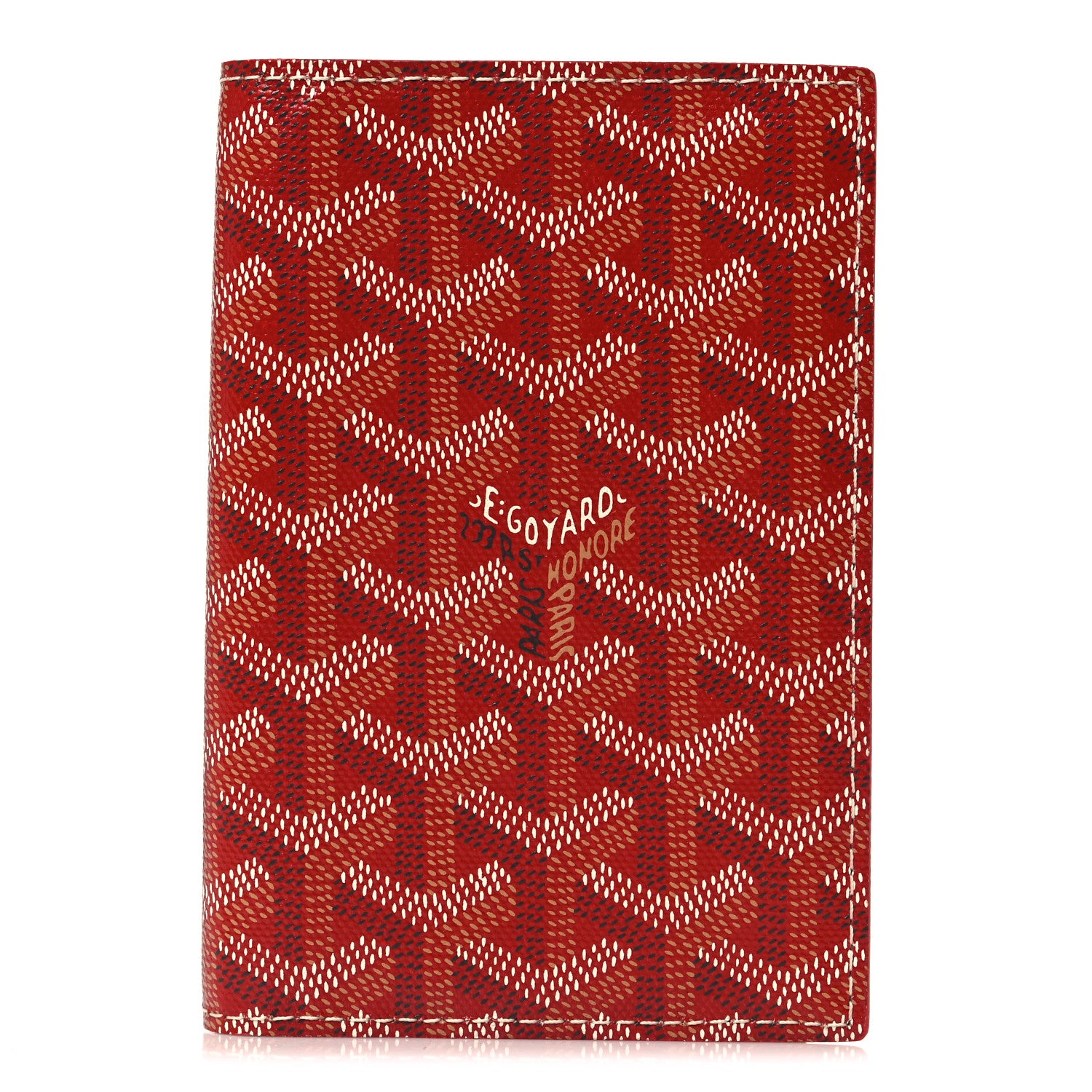 Goyard Goyardine Grenelle Passport Wallet Red 1 of 7