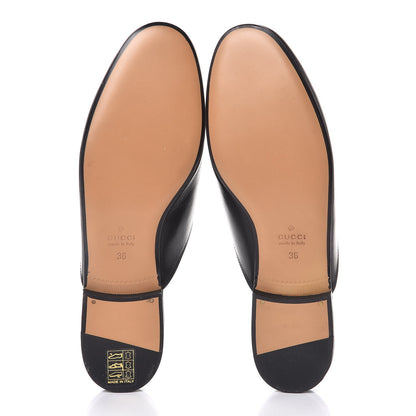 Gucci Calfskin Crystal Tiger Embroidered Womens Princetown Slippers 36 Black 5 of 9