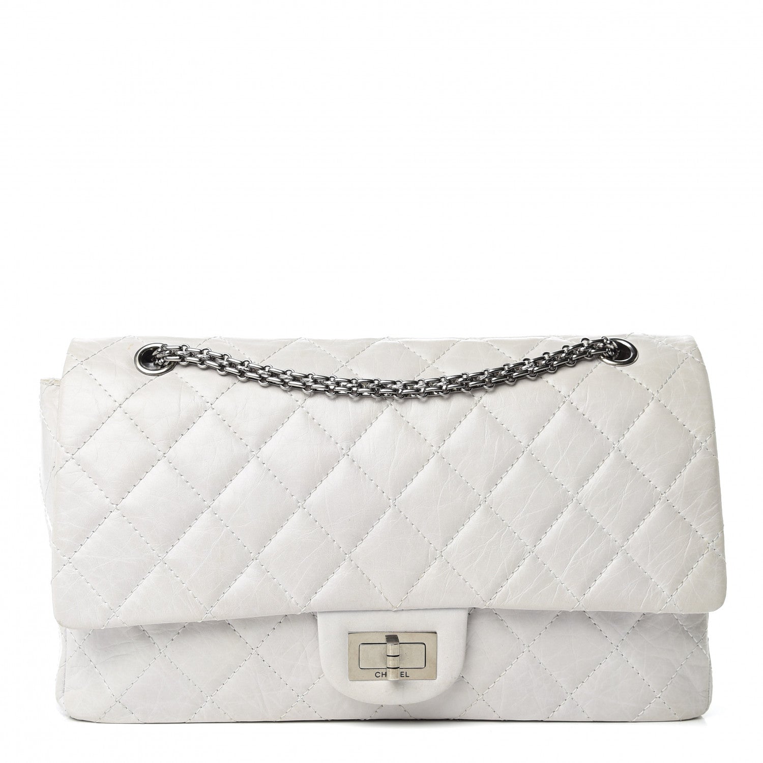 Chanel Aged Calfskin 50th Anniversary 2.55 Reissue 227 White 1 of 19