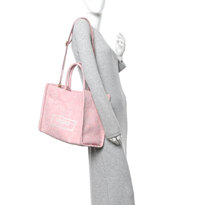 Versace Jacquard Barocco Print Medium Athena Tote Pink 2 of 10