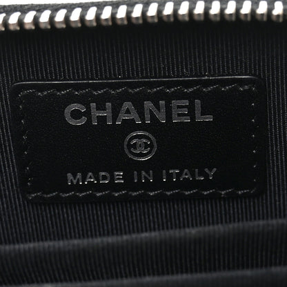 Chanel Patent Calfskin Quilted Zip Coin Purse Black 6 of 7