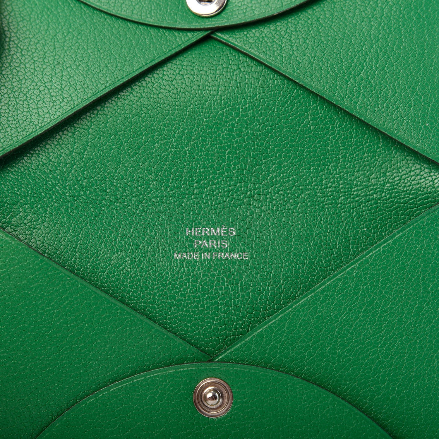 Hermes Chevre Chamkila Calvi Card Case Bamboo 6 of 6