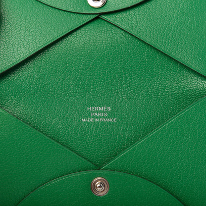 Hermes Chevre Chamkila Calvi Card Case Bamboo 6 of 6