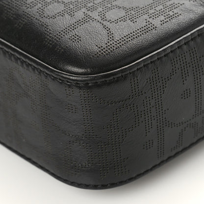 Christian Dior Calfskin Perforated Oblique Galaxy Safari Messenger Bag Black 8 of 8
