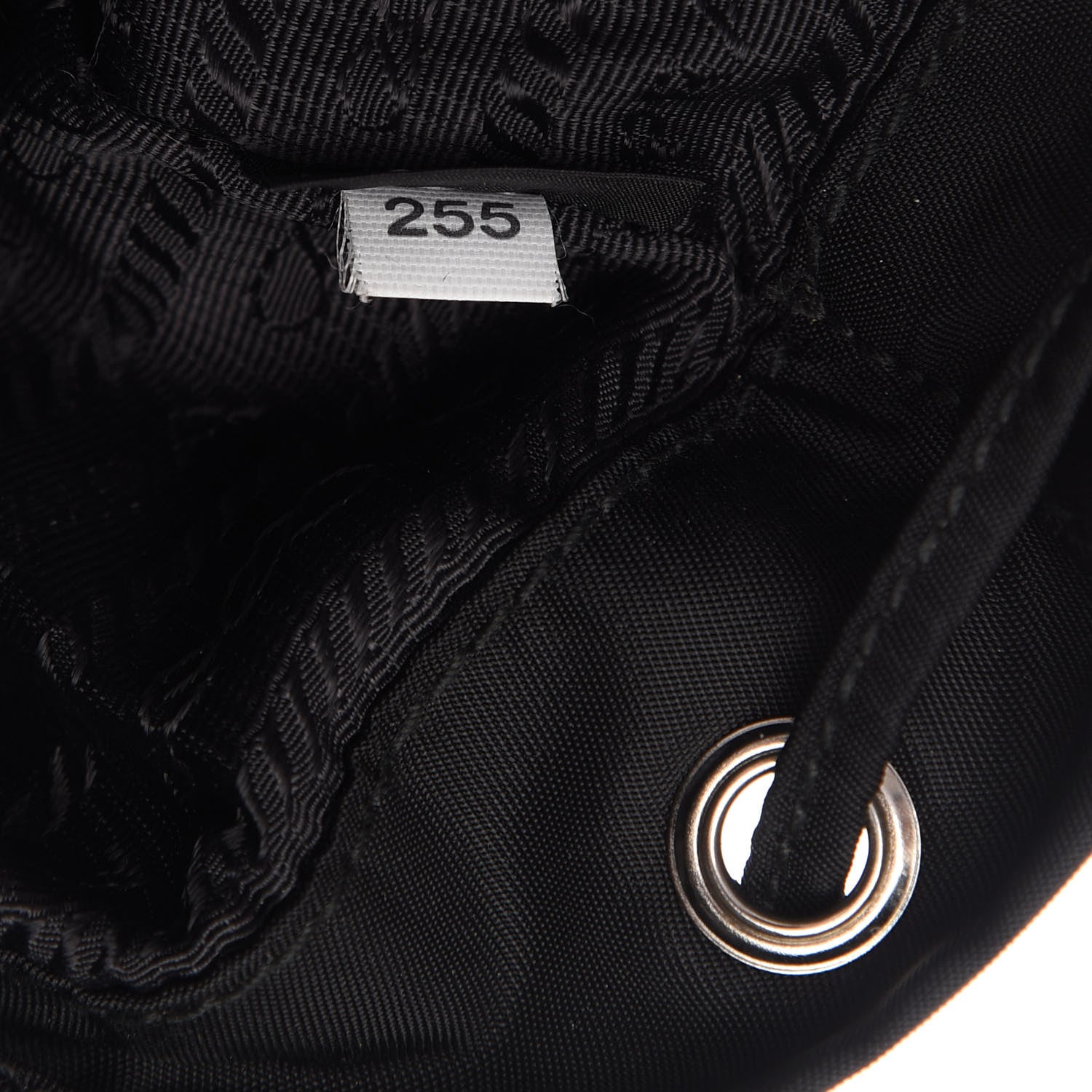 Prada Nylon Vela Drawstring Wristlet Pouch Black 9 of 10