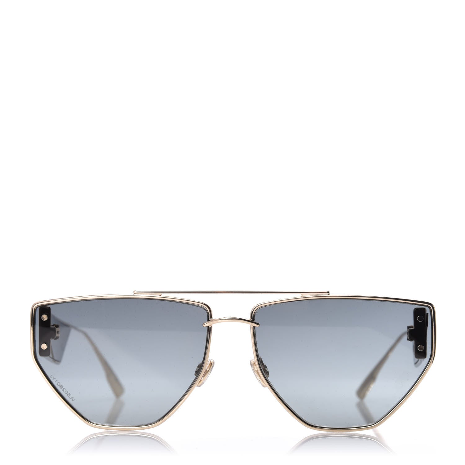 Christian Dior Clan 2 Aviator Sunglasses Black Gold 2 of 8