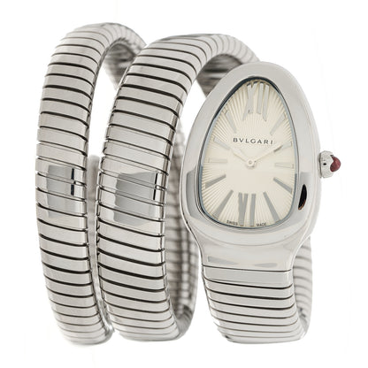 Bulgari Stainless Steel 35mm Serpenti Tubogas Double Spiral Quartz Watch 3 of 6