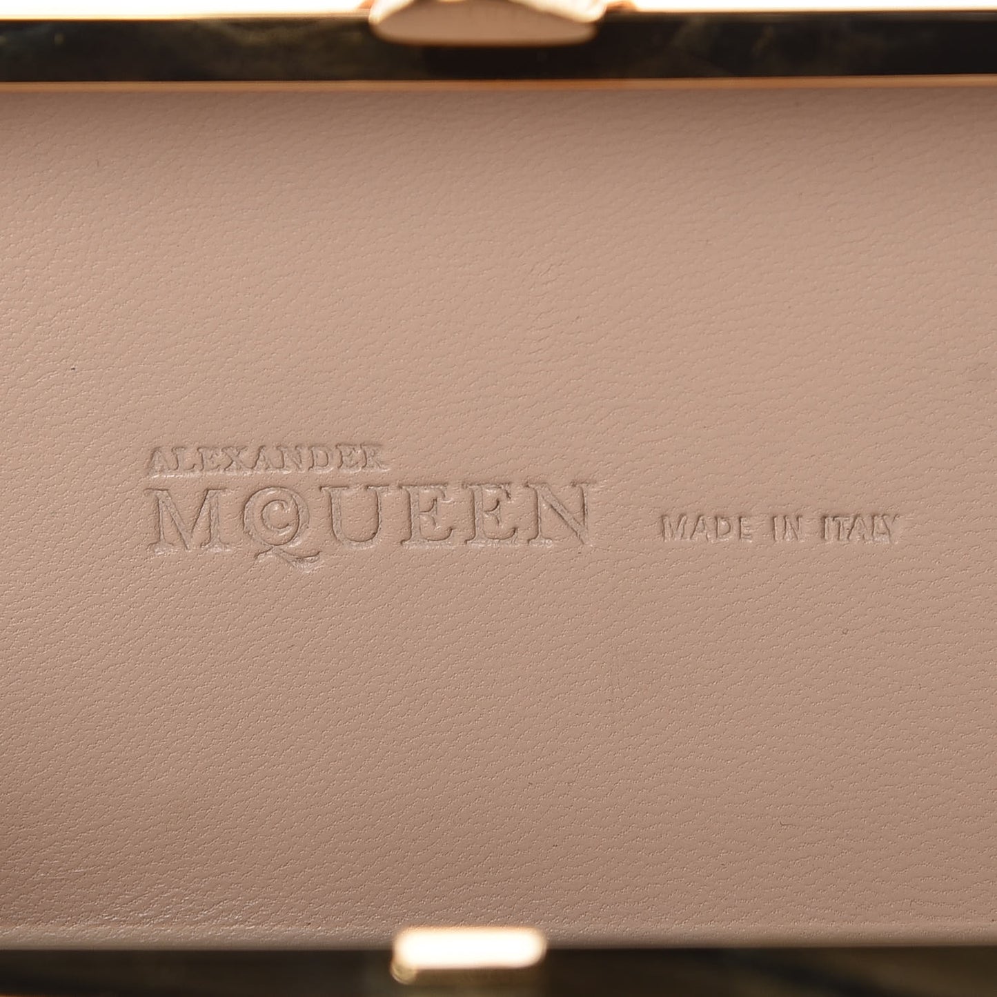 Calfskin Studded Britannia Skull Box Clutch Taupe