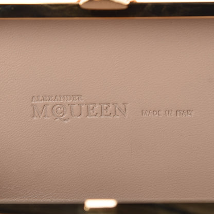 Alexander McQueen Calfskin Studded Britannia Skull Box Clutch Taupe 8 of 11