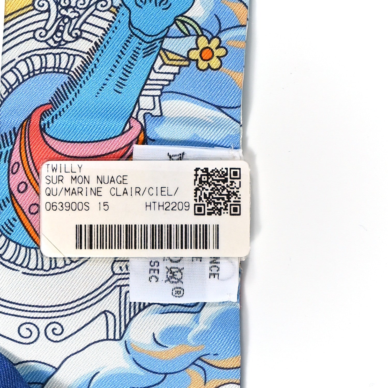Hermes Silk Sur Mon Nuage Twilly Marine Clair Ciel 3 of 4