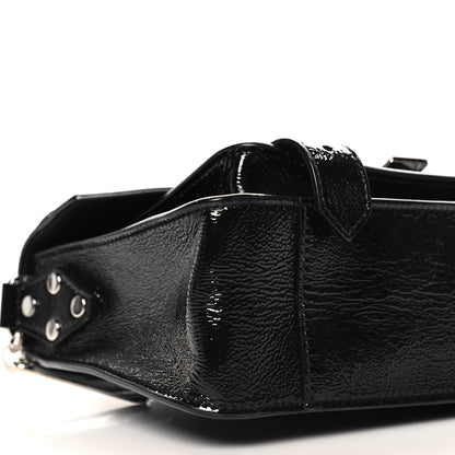 Proenza Schouler Crinkled Patent Calfskin Tiny PS1 Satchel Black 8 of 9