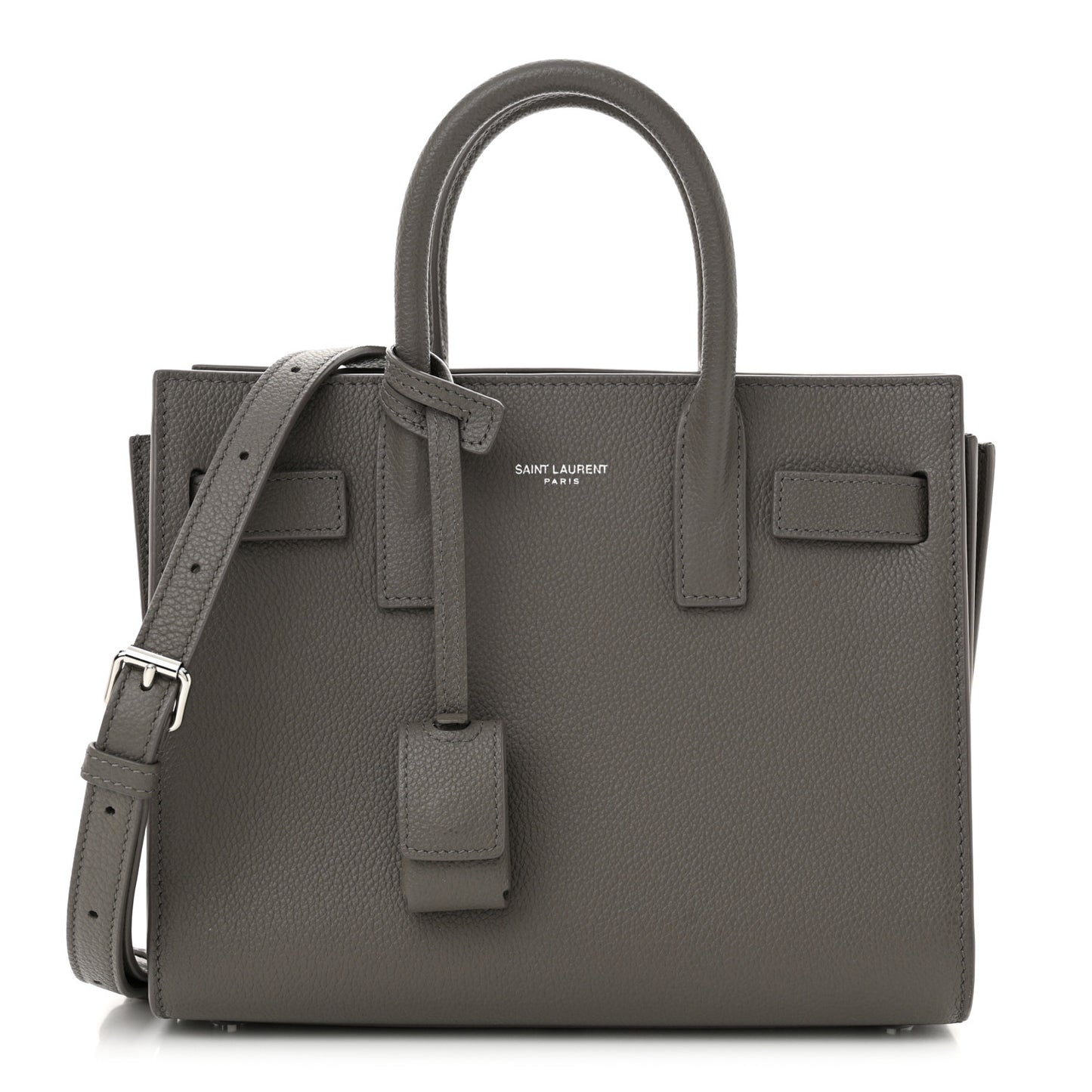 Grained Calfskin Nano Sac De Jour Fog