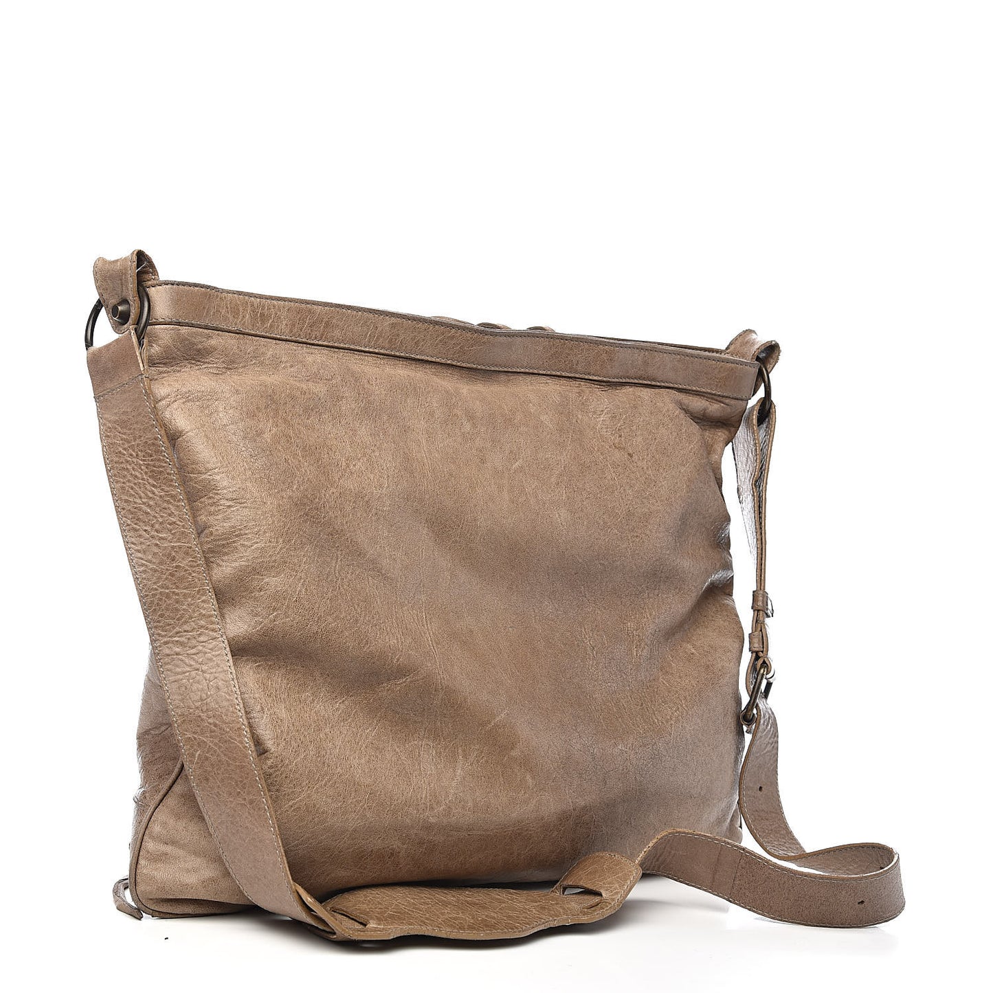 Chevre Classic Hardware Flat Messenger Gris Poivre