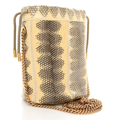 Gucci Snakeskin Mini Zumi Bucket Bag Grey 3 of 10