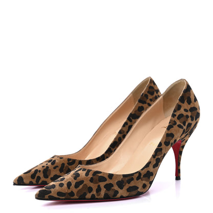 Christian Louboutin Veau Velours Leopard Clare 80 Pumps 40 Caramel 3 of 7