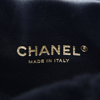 Chanel Lambskin Shearling Quilted CC Backpack Black 7 of 10