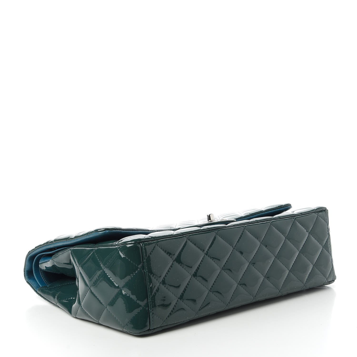 Chanel Patent Maxi Double Flap Turquoise 5 of 12
